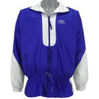Nike - Blue & White Big Logo Windbreaker 1990s Medium Vintage Retro