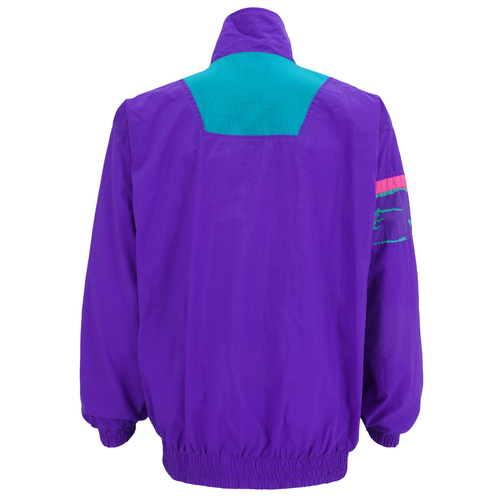 Fila - Purple & Green Zip-Up Windbreaker 1990s XX-Large Vintage Retro