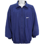 Nike  - Blue Embroidered Zip-Up Windbreaker 1990s XX-Large Vintage Retro