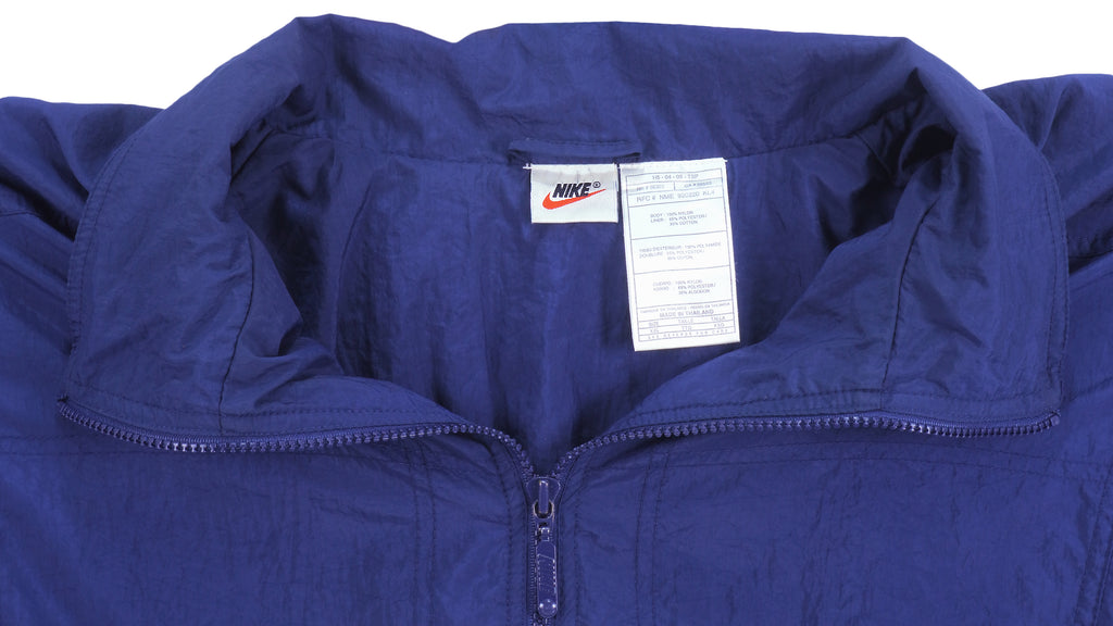 Nike  - Blue Embroidered Zip-Up Windbreaker 1990s XX-Large Vintage Retro