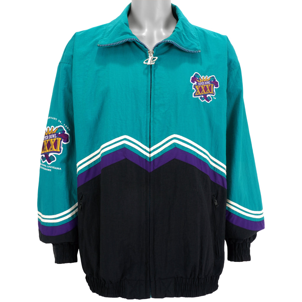 NFL (Logo Athletic) - New Orleans Super Bowl XXXI Windbreaker 1997 X-Large Vintage Retro Football