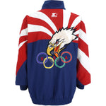 Starter - Blue U.S. Olympic Team Big Logo Jacket 1996 X-Large Vintage Retro