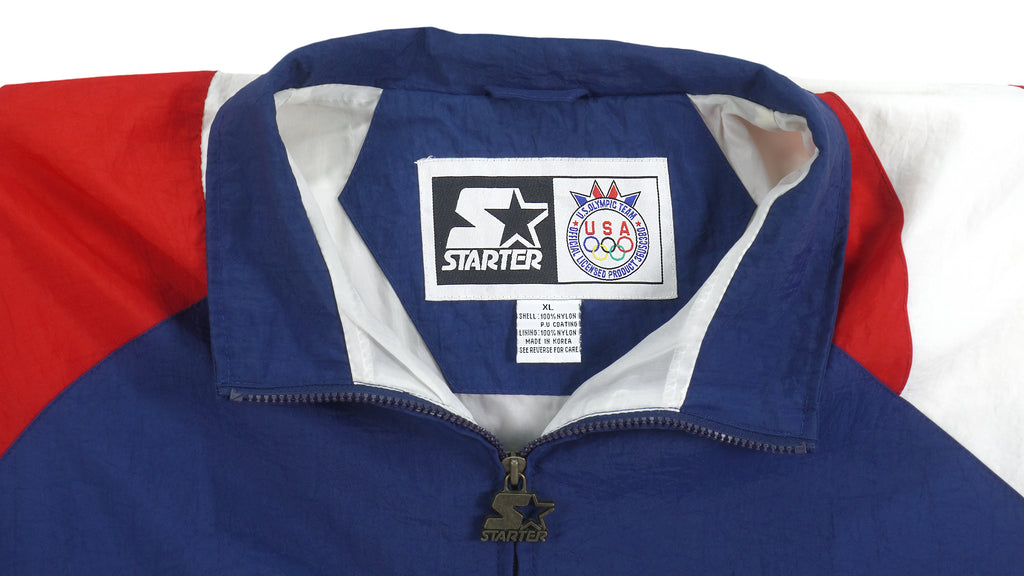Starter - Blue U.S. Olympic Team Big Logo Jacket 1996 X-Large Vintage Retro