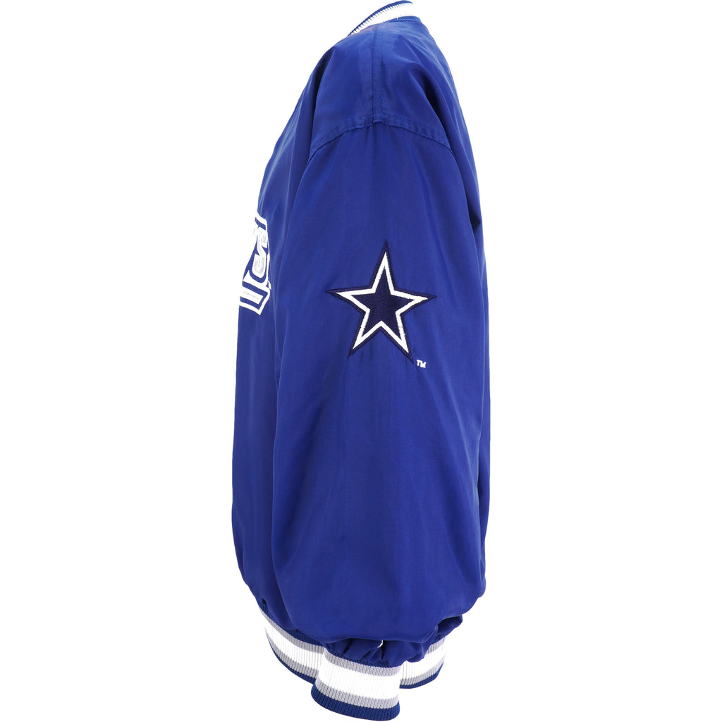 Starter - Dallas Cowboys Big Spell-Out Pullover Windbreaker 1990s Large Vintage Retro Football