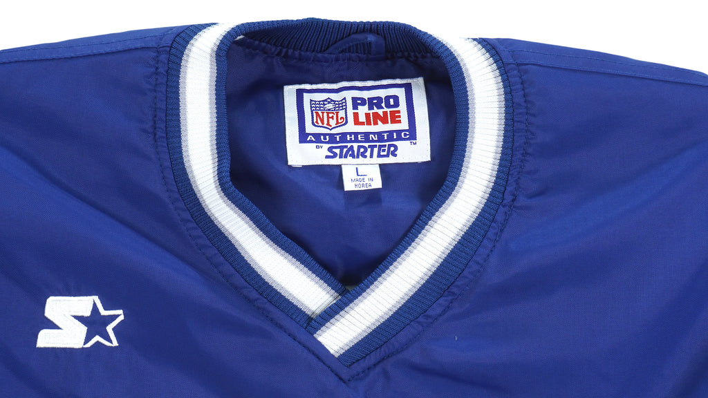 Starter - Dallas Cowboys Big Spell-Out Pullover Windbreaker 1990s Large Vintage Retro Football