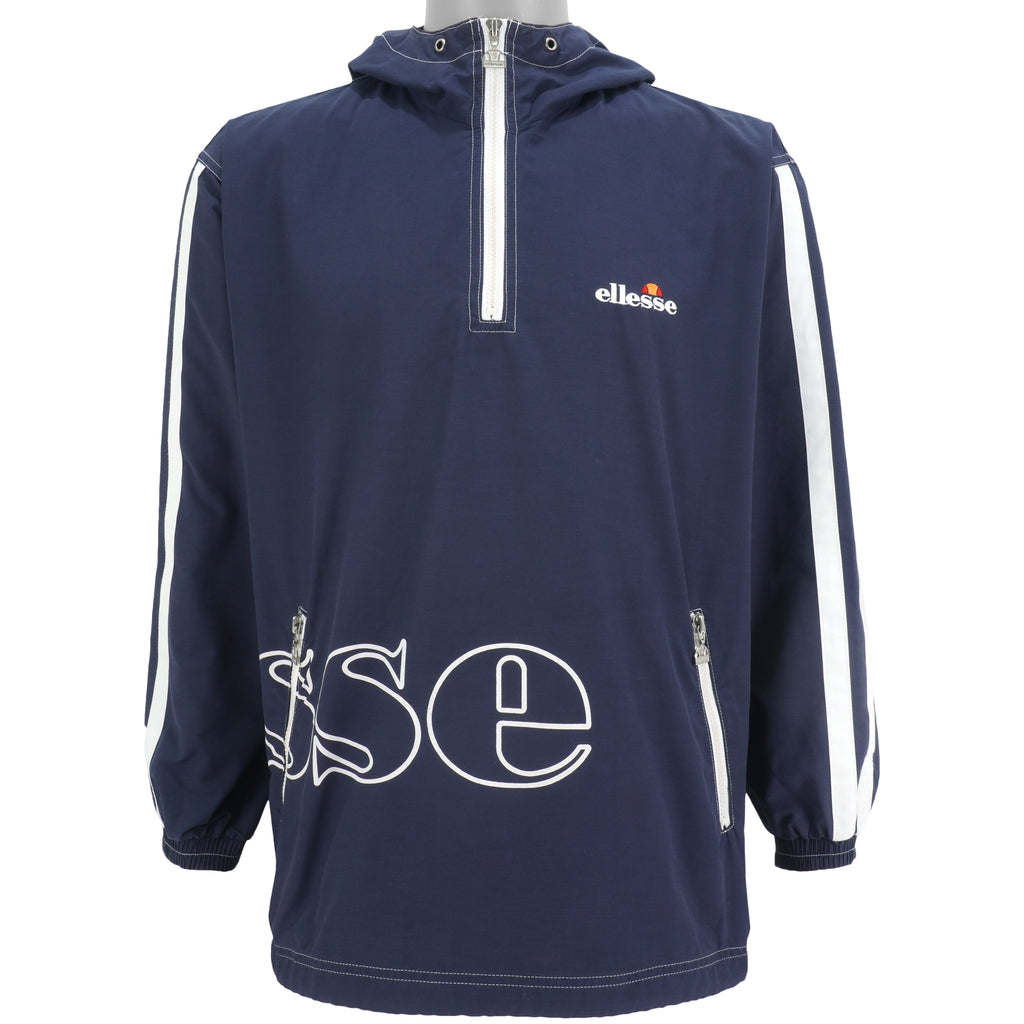 Ellesse - Zip-Up Hooded Windbreaker 1990s Large Vintage Reteo