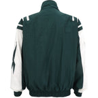 Reebok - Green Zip & Button-Up Windbreaker 1990s Medium Vintage Retro