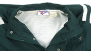 Reebok - Green Zip & Button-Up Windbreaker 1990s Medium Vintage Retro