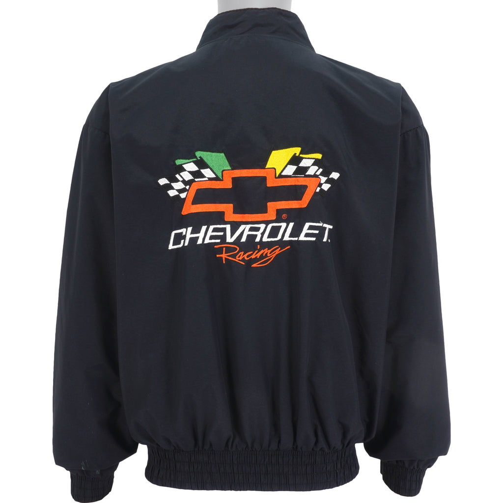 NASCAR (American Made) - Chevrolet Racing Embroidered Jacket 1990s X-Large Vintage Retro
