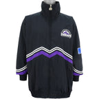 MLB (Genuine Merchandise) - Colorado Rockies Zip-Up Windbreaker 1990s X-Large Vintage Retro Baseball