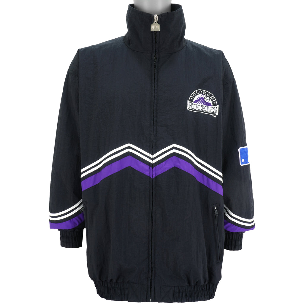 MLB (Genuine Merchandise) - Colorado Rockies Zip-Up Windbreaker 1990s X-Large Vintage Retro Baseball
