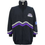 MLB (Genuine Merchandise) - Colorado Rockies Zip-Up Windbreaker 1990s X-Large Vintage Retro Baseball