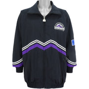 MLB (Genuine Merchandise) - Colorado Rockies Zip-Up Windbreaker 1990s X-Large Vintage Retro Baseball