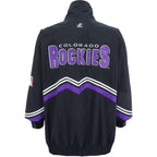 MLB (Genuine Merchandise) - Colorado Rockies Zip-Up Windbreaker 1990s X-Large Vintage Retro Baseball