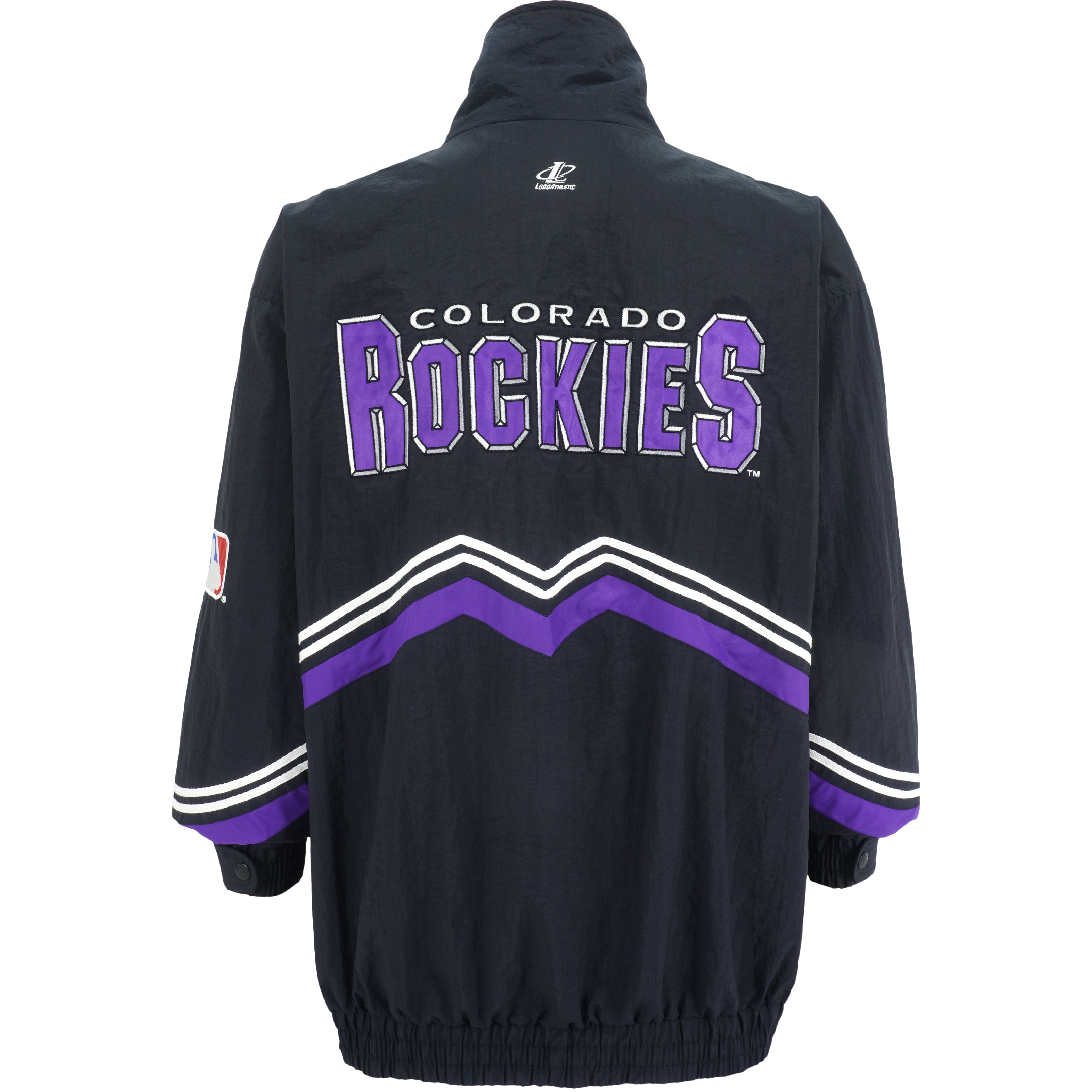 MLB (Genuine Merchandise) - Colorado Rockies Zip-Up Windbreaker 1990s X-Large Vintage Retro Baseball