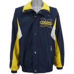 NCAA - Michigan Wolverines Zip & Button-Up Jacket 1990s Medium Vintage Retro Colleage