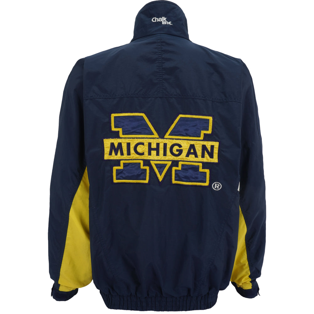 NCAA - Michigan Wolverines Zip & Button-Up Jacket 1990s Medium Vintage Retro Colleage