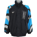 NFL (Reebok) - Carolina Panthers Zip & Button-Up Windbreaker 1990s X-Large Vintage Retro Football