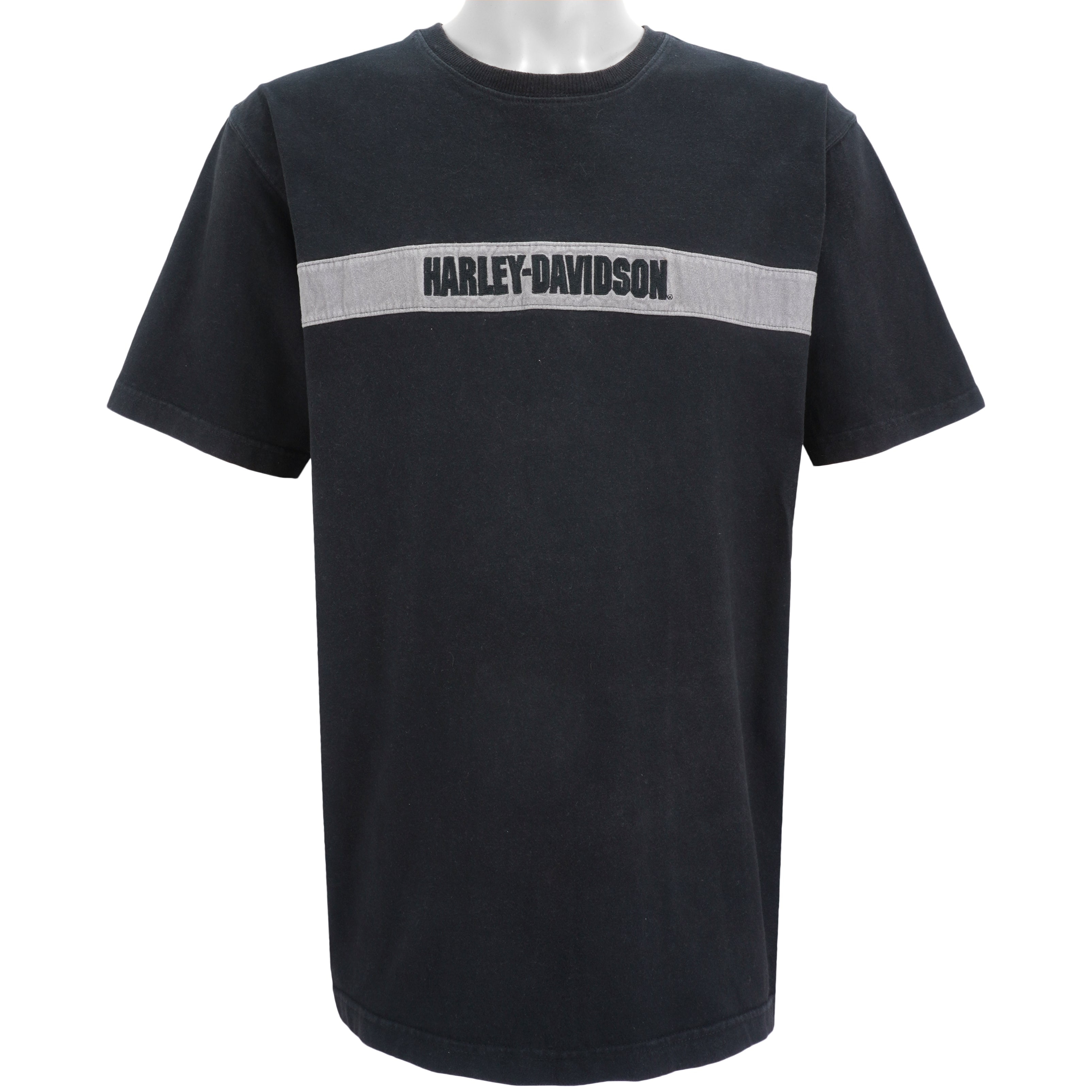 Harley Davidson - Spell-Out Embroidered T-Shirt 1990s X-Large Vintage Retro
