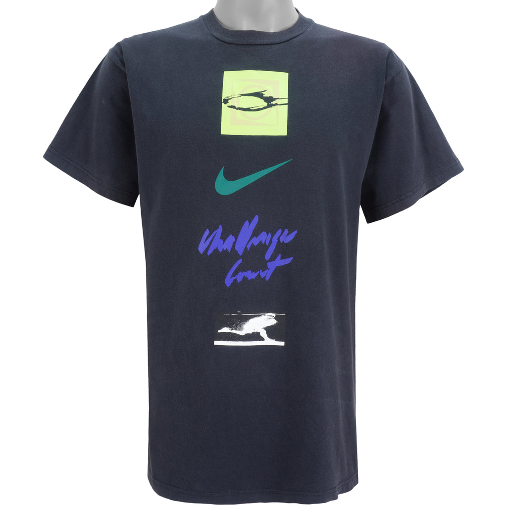 Nike - Tennis Challenge Court T-Shirt 1990s Medium Vintage Retro