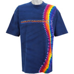 Harley Davidson - Spell-Out Tied-Dyed T-Shirt 1990s X-Large