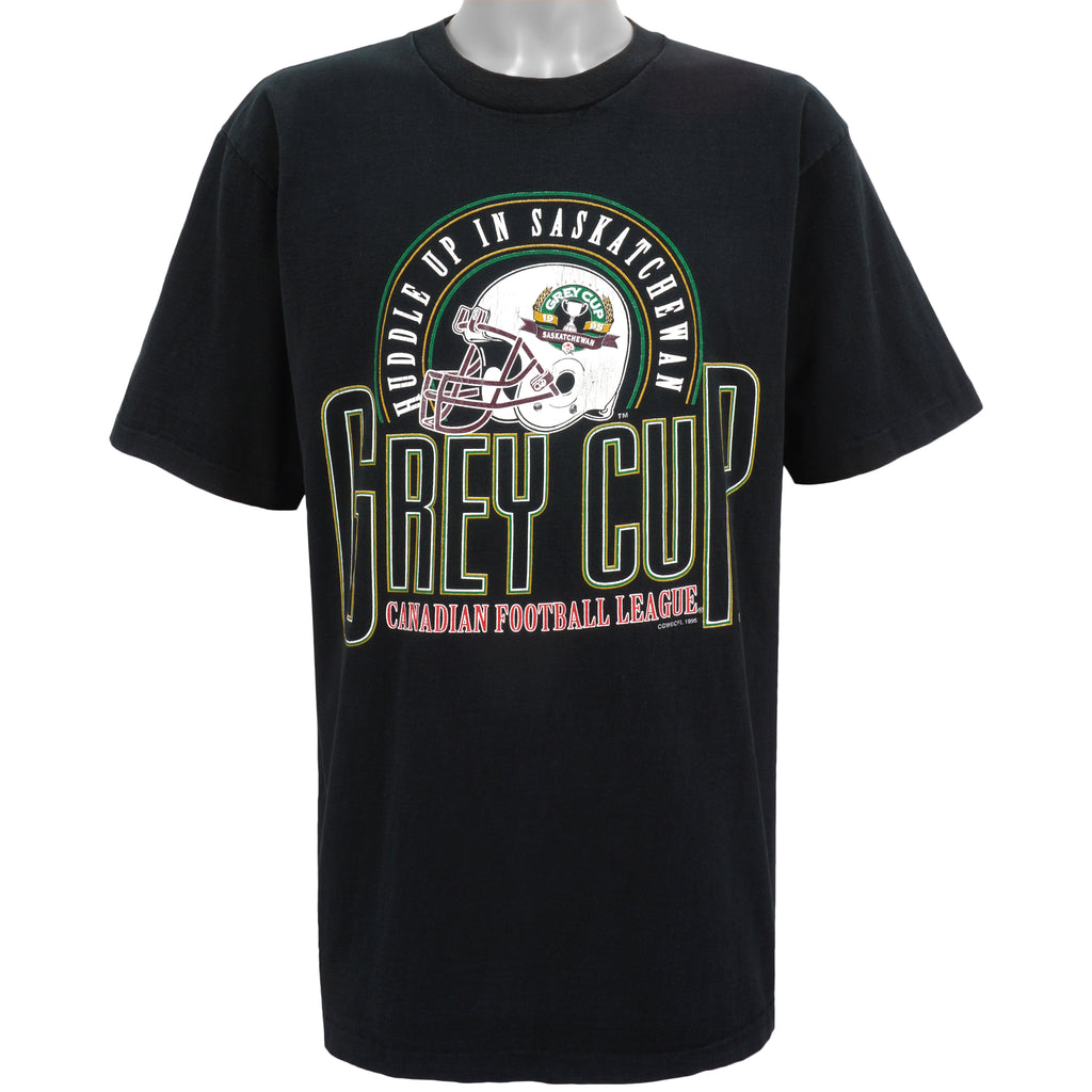 CFL - Grey Cup Regina, Saskatchewan Spell-Out T-Shirt 1995 Large Vintage Retro Football