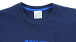 Nike - Blue Big Spell-Out & Logo T-Shirt 1990s X-Large Vintage Retro