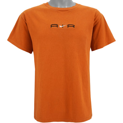 Nike - Orange Air Embroidered T-Shirt 2000s Medium
