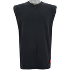 Nike - Black Embroidered Sleeveless Shirt 1990s Medium Vintage Retro