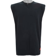 Nike - Black Embroidered Sleeveless Shirt 1990s Medium Vintage Retro