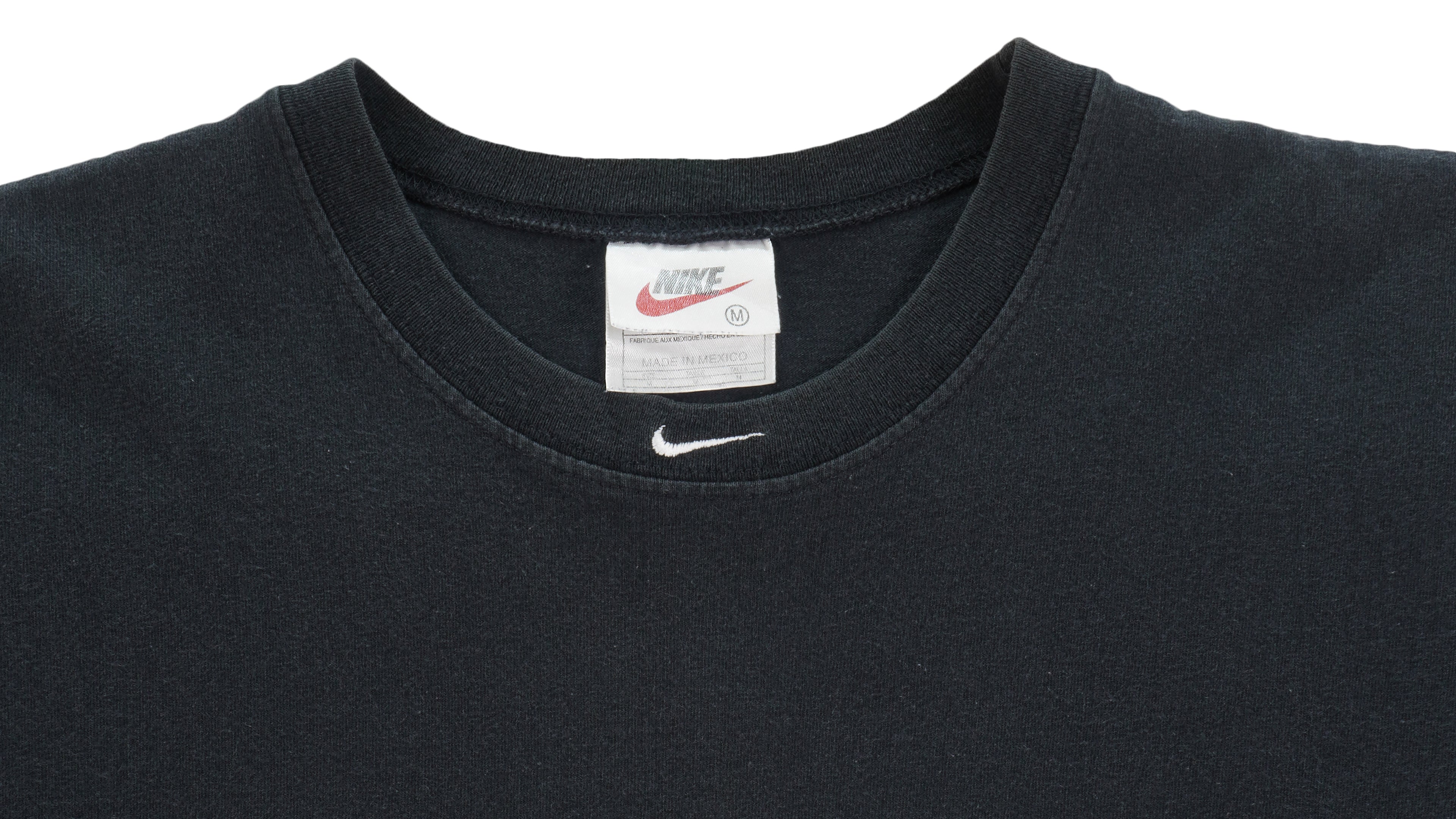 Nike - Black Embroidered Sleeveless Shirt 1990s Medium Vintage Retro