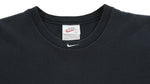 Nike - Black Embroidered Sleeveless Shirt 1990s Medium Vintage Retro