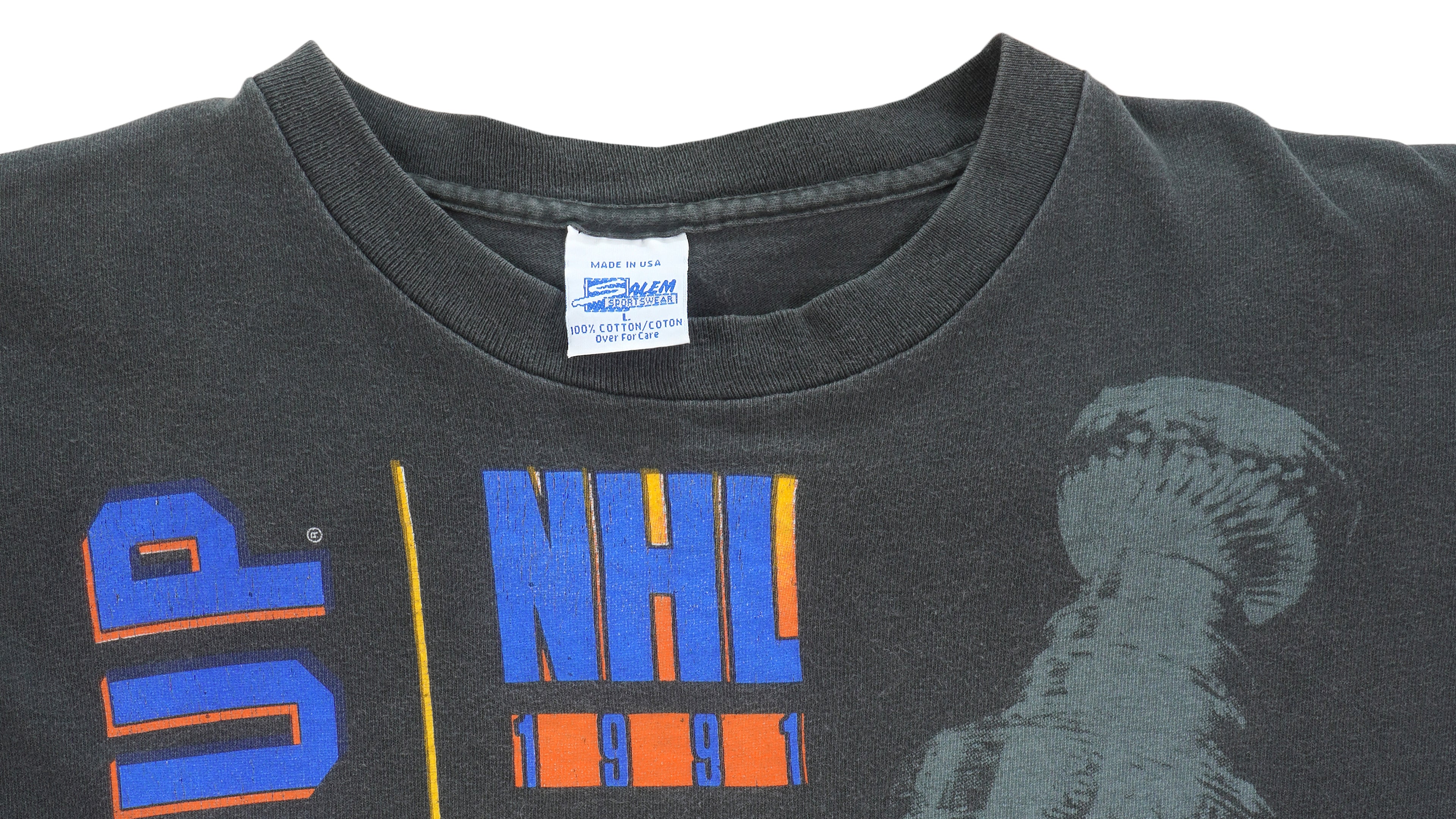 NHL (Salem) - Pittsburgh Penguins Stanley Cup Championship 2 Side T-Shirt 1991 Large Vintage Retro Hockey