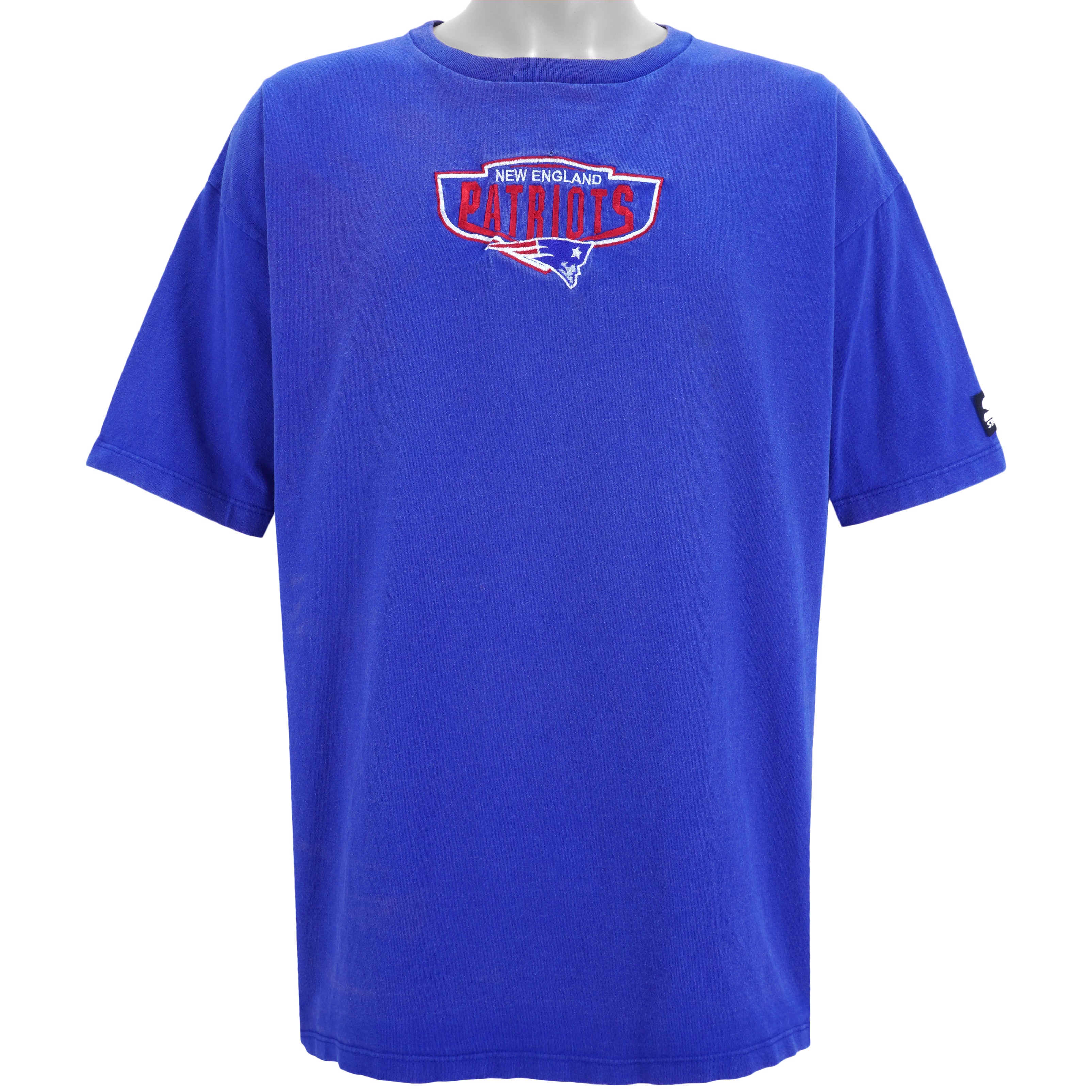 Starter - New England Patriots Embroidered T-Shirt 1990s X-Large Vintage Retro Football