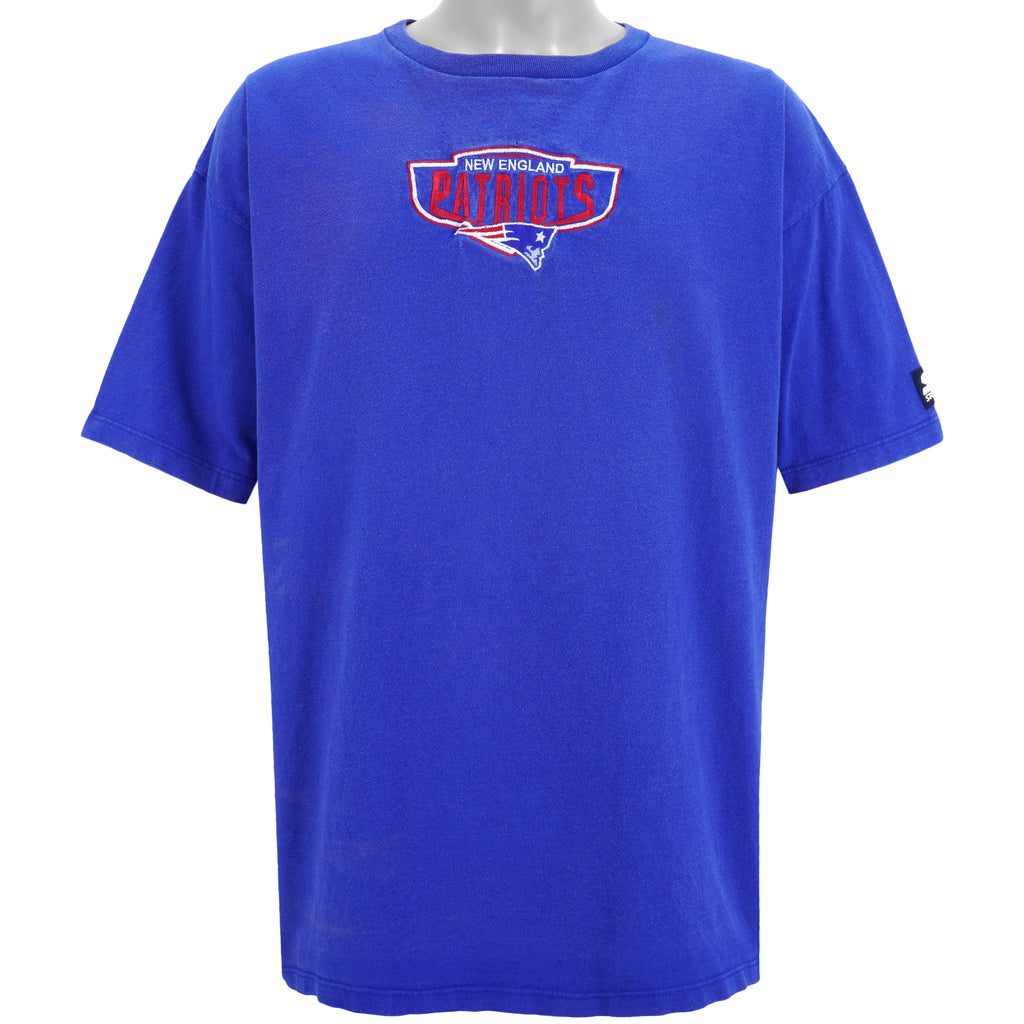 Starter - New England Patriots Embroidered T-Shirt 1990s X-Large Vintage Retro Football