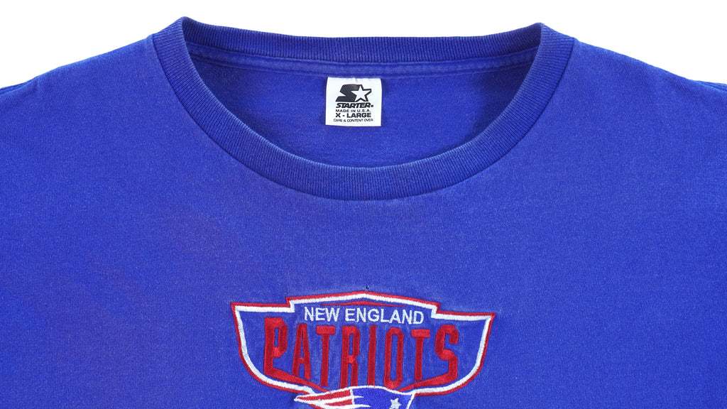 Starter - New England Patriots Embroidered T-Shirt 1990s X-Large Vintage Retro Football