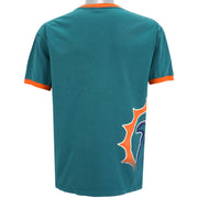 NFL (Tee Jays) - Miami Dolphins Spell-Out T-Shirt 1990s Large Vintage Retro Football