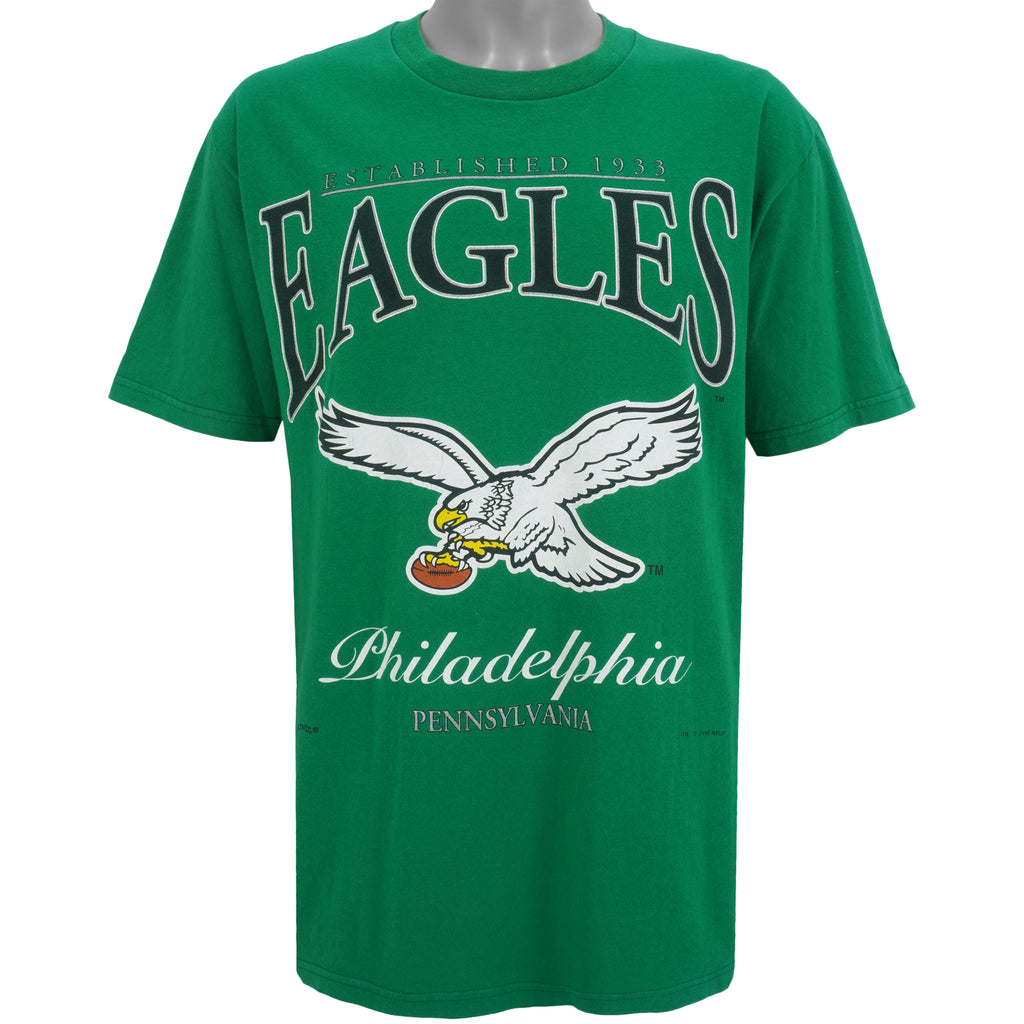 NFL (Lee) - Philadelphia Eagles Spell-Out T-Shirt 1995 Large Vintage Retro Football