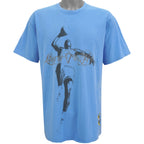 Nike - Blue Jordan, Learn To Fly Big Logo T-Shirt 1990s Large Vintage Retro Basketball