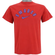 Nike - Swoosh, Grey Tag Spell-Out T-Shirt 1990s Medium Vintage Retro