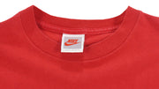 Nike - Swoosh, Grey Tag Spell-Out T-Shirt 1990s Medium Vintage Retro