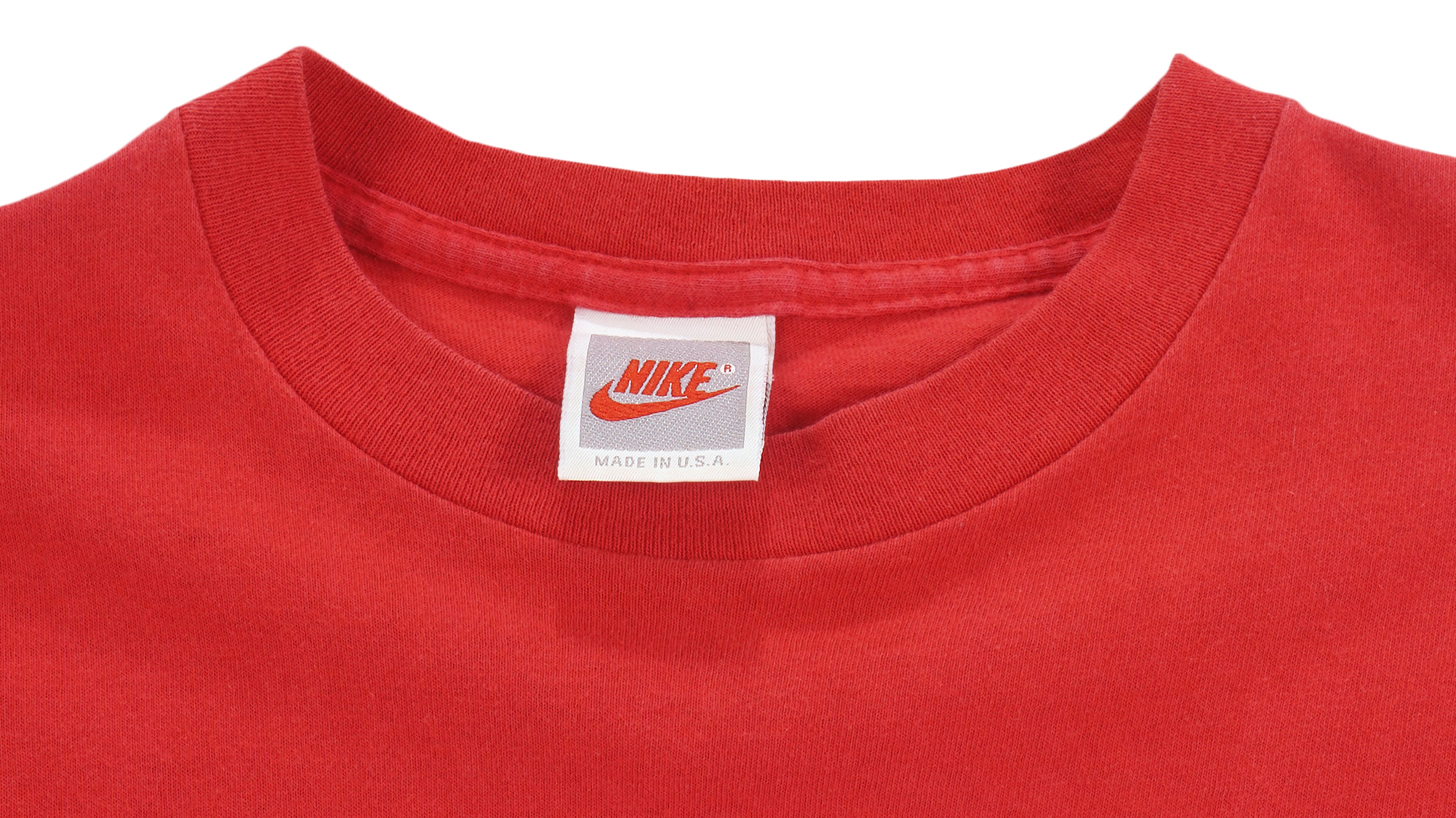 Nike - Swoosh, Grey Tag Spell-Out T-Shirt 1990s Medium Vintage Retro