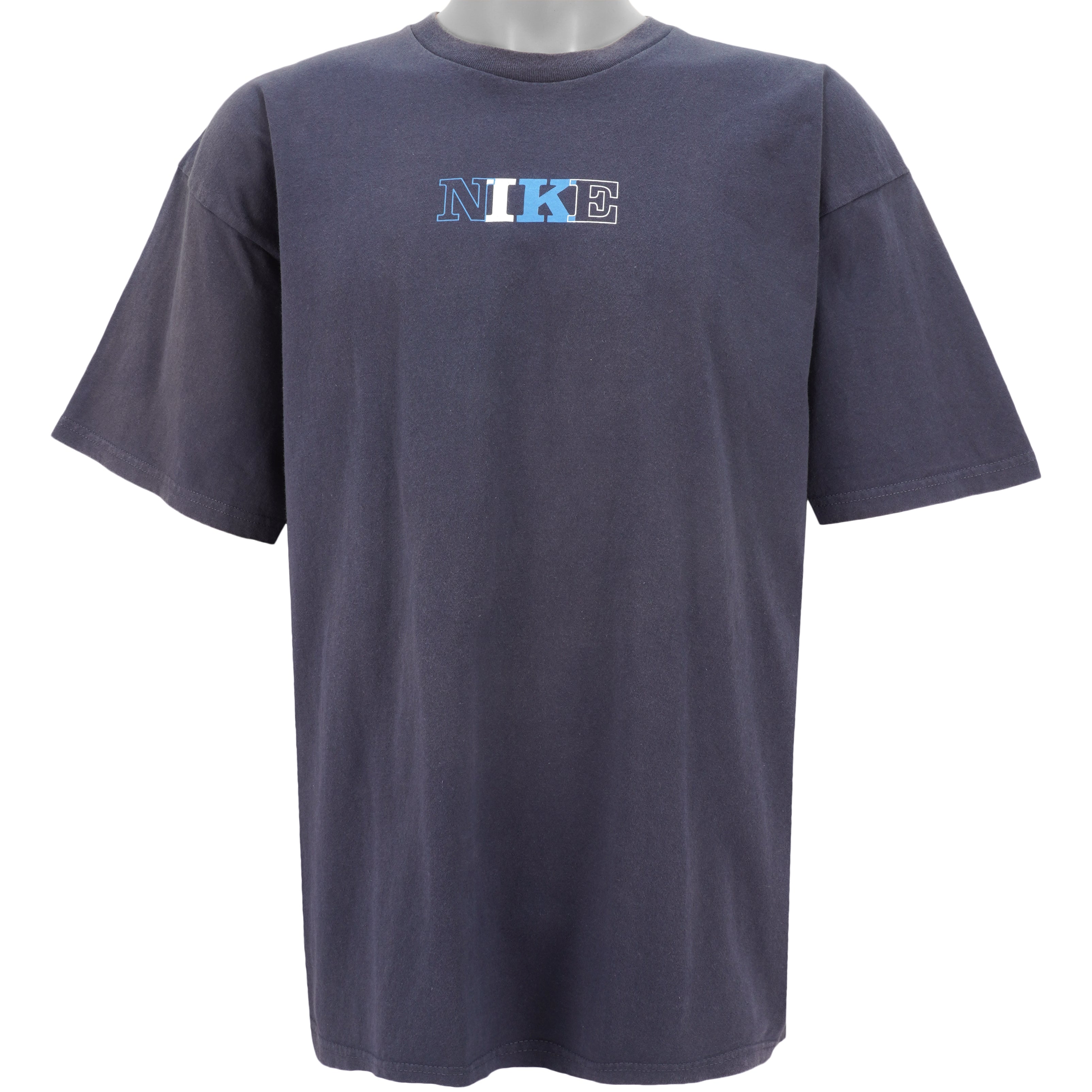 Nike - Blue Tennis Big spell-Out T-Shirt 1990s X-Large Vintage Retro