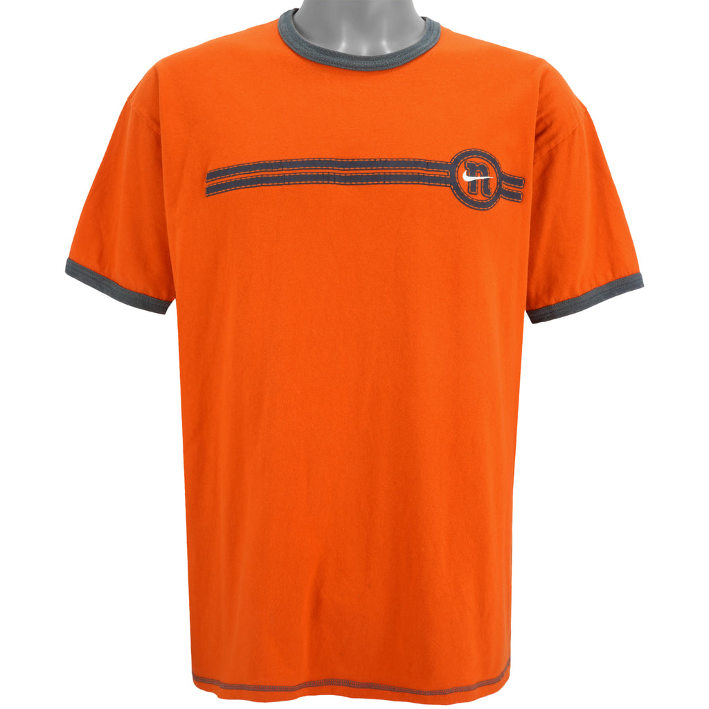 Nike - Orange N Logo T-Shirt 1990s XX-Large Vintage Retro