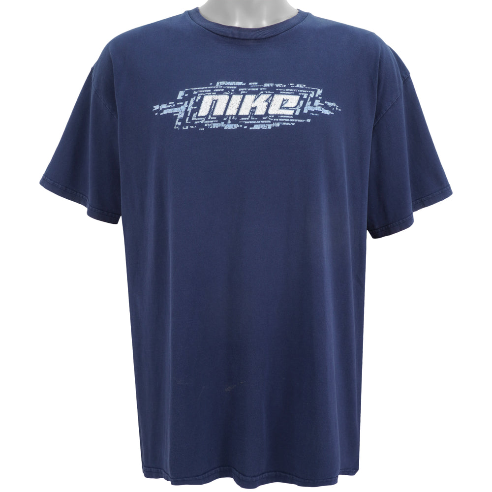 Nike - Dark Blue Spell-Out T-Shirt 1990s XX-Large Vintage Retro
