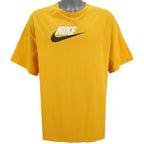 Nike - Yellow Big Spell-Out T-Shirt 1990s XX-Large Vintage Retro