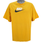 Nike - Yellow Big Spell-Out T-Shirt 1990s XX-Large Vintage Retro