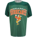 NCAA (Artex) - Miami Hurricanes Spell-Out T-Shirt 1990s Large Vintage Retro Football College