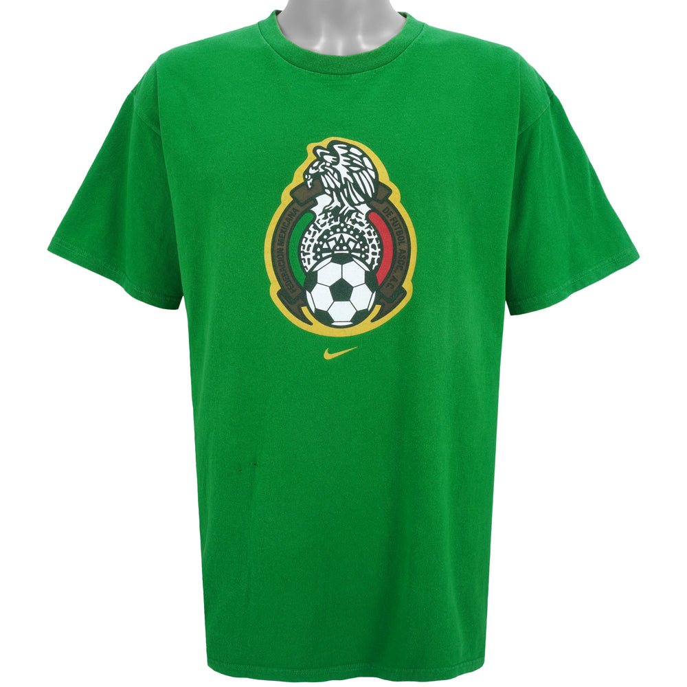 Nike - Team Mexico Spell-Out T-Shirt 1990s Large Vintage Retro Football