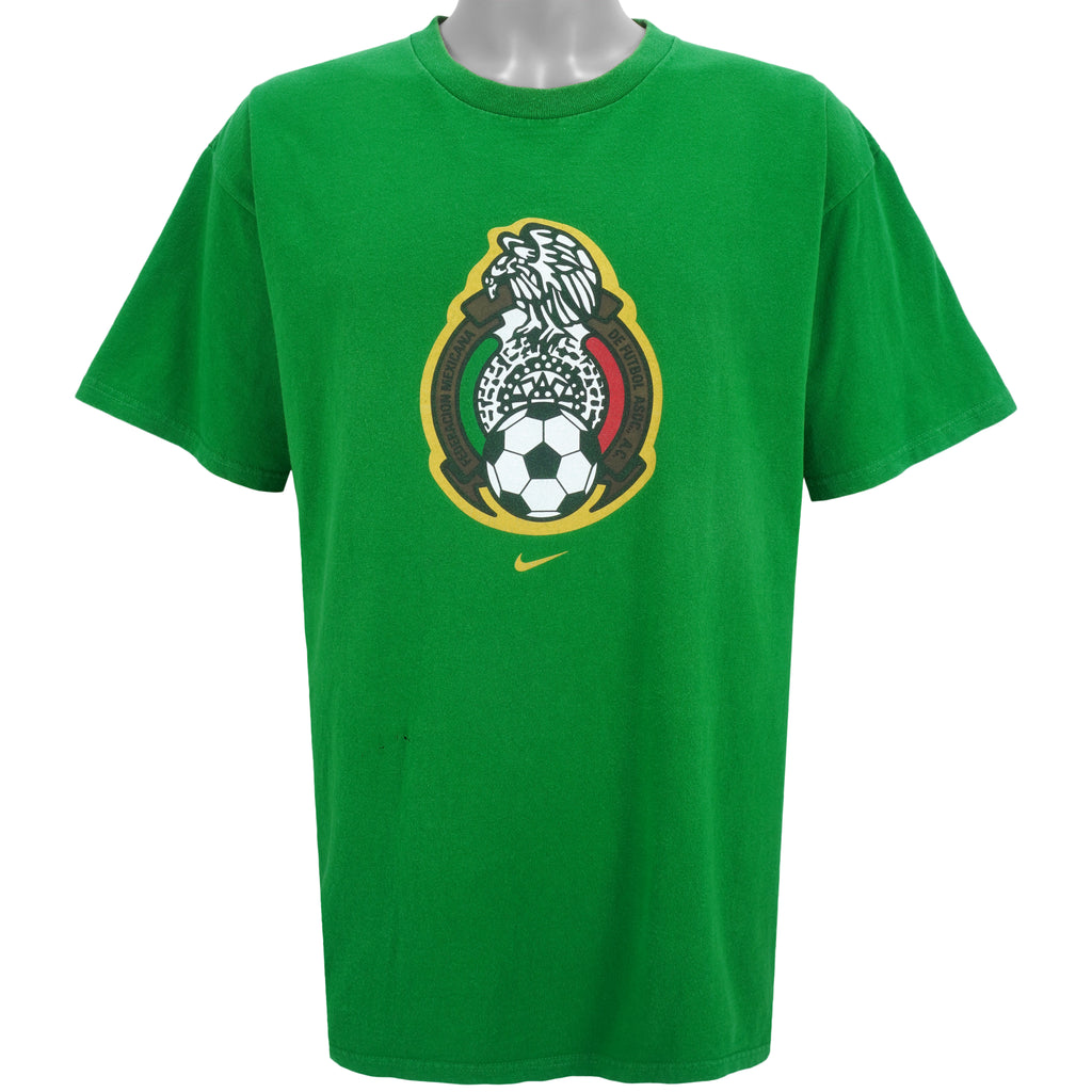 Nike - Team Mexico Spell-Out T-Shirt 1990s Large Vintage Retro Football